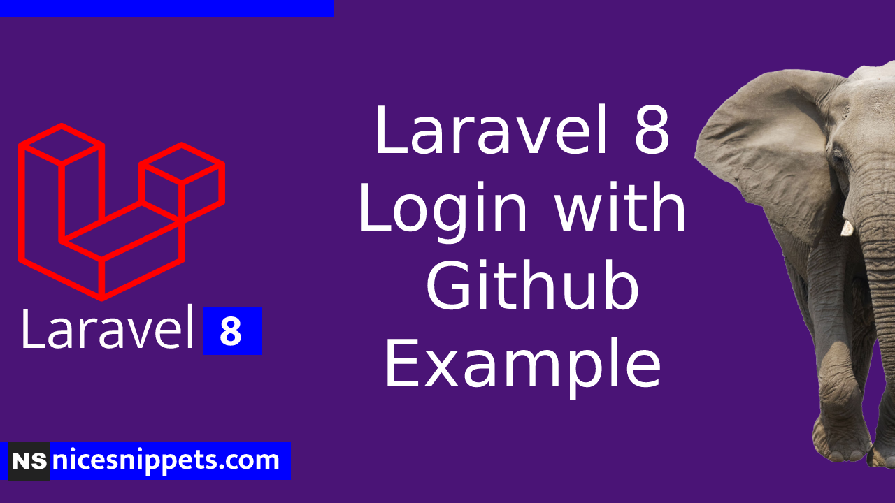 Laravel 8 Login with Github Example Tutorial